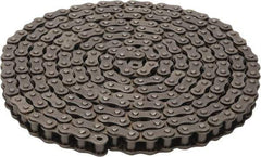 Morse - 1/2" Pitch, ANSI 40, Single Strand Roller Chain - Chain No. 40, 10 Ft. Long, 5/16" Roller Diam, 5/16" Roller Width - USA Tool & Supply