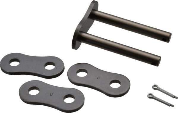 Morse - 1-1/4" Pitch, ANSI 100-2, Cottered Roller Chain Connecting Link - Chain No. 100-2 - USA Tool & Supply