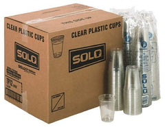 Solo - Solo Plastic Cold Cups, 12 oz Clear - Plastic Cold Cups, 12 Ounce Clear - USA Tool & Supply