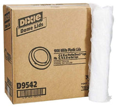 Dixie - Dixie Dome Drink-Thru Lids for 10-16 oz Hot Cups - White - USA Tool & Supply