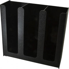 Vertiflex Products - 12-3/4 x 4-1/2 x 12" Three Column Cup Holder - Black - USA Tool & Supply