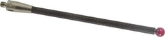 Renishaw - 0.24 Inch Ball Diameter, Carbon Fiber Stem, M4 Thread, Ruby Point Ball Tip CMM Stylus - 3-31/64 Inch Working Length, 0.1772 Inch Stem Diameter, 3-15/16 Inch Overall Length - USA Tool & Supply