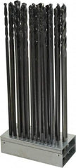 Hertel - 1/16 to 1/2", 135° Point, Black Oxide Finish, Aircraft Extension Length Drill Bit Set - USA Tool & Supply