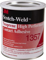 3M - Construction Adhesives - 1357 1G NEOPRN GRY/GRN SCOTCHWELD HP CONTACT ADH - USA Tool & Supply