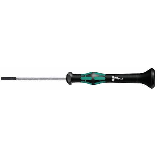 Wera - 1mm Blade Width, 137mm OAL, Precision Slotted Screwdriver - USA Tool & Supply