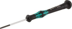 Wera - 2.5mm Blade Width, 147mm OAL, Precision Slotted Screwdriver - 50mm Blade Length, Round Shank, Ergonomic Handle - USA Tool & Supply