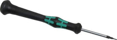 Wera - 0.9mm Precision Miniature Hex Driver - 1-9/16" Bade Length, Ergonomic with Spinning Cap Handle, 1-9/16" OAL - USA Tool & Supply