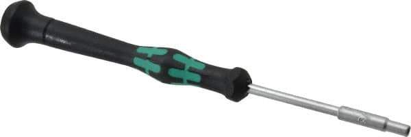 Wera - 3/32" Solid Shaft Precision Nutdriver - Ergonomic Handle, 6-1/4" OAL - USA Tool & Supply