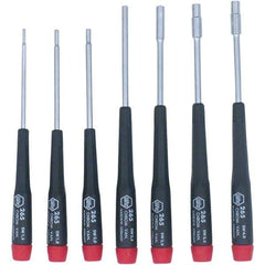 Wiha - 7 Piece, 1.5 to 4mm Nut Driver Set - Standard Shaft, Precision Tapered Handle - USA Tool & Supply