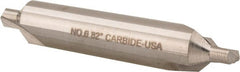 Hertel - #6 Plain Cut 82° Incl Angle Solid Carbide Combo Drill & Countersink - USA Tool & Supply