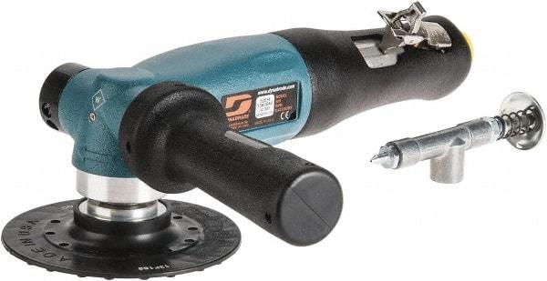 Dynabrade - 4-1/2" Max Disc, 12,000 RPM, Pneumatic Handheld Disc Sander - 43 CFM, 3/8 NPT Inlet, 1.3 hp, 90 psi - USA Tool & Supply