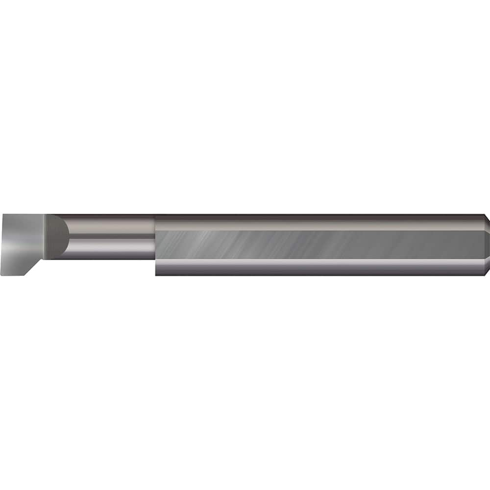 Micro 100 - Thread Relief Tools; Material: Solid Carbide ; Cutting Diameter (Inch): 5/32 ; Flat Width (Decimal Inch): 0.0630 ; Cutting Depth (Inch): 3/8 ; Projection (Decimal Inch): 0.0400 ; Shank Diameter (Inch): 3/16 - Exact Industrial Supply