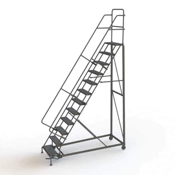 TRI-ARC - Rolling & Wall Mounted Ladders & Platforms Type: Rolling Warehouse Ladder Style: Rolling Safety Ladder - USA Tool & Supply