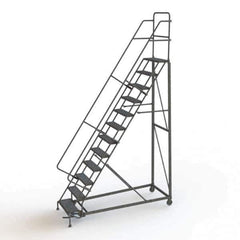 TRI-ARC - Rolling & Wall Mounted Ladders & Platforms Type: Rolling Warehouse Ladder Style: Rolling Safety Ladder - USA Tool & Supply