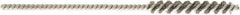 Brush Research Mfg. - 0.054" Diam Helical Stainless Steel Tube Brush - Single Spiral, 0.002" Filament Diam, 3/4" Brush Length, 3" OAL - USA Tool & Supply