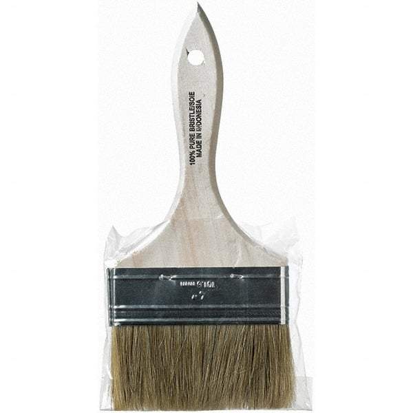 Krylon - 5/8" Flat White China Bristle Chip Brush - 2" Bristle Length, 4" Wood Beavertail Handle - USA Tool & Supply