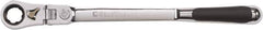 GearWrench - 3/8" Drive Pear Head Ratchet - Full Polish Chrome Finish, 12" OAL, 72 Gear Teeth, Cushion Grip Handle, Locking Flex Head - USA Tool & Supply