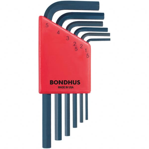 Bondhus - Hex Key Sets Tool Type: Hex Handle Type: L-Key Short Arm - USA Tool & Supply