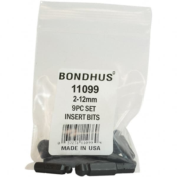 Bondhus - Screwdriver Bit Sets Type: Insert Bit Set Drive Size: 1/4 (Inch) - USA Tool & Supply