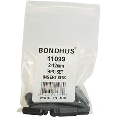 Bondhus - Screwdriver Bit Sets Type: Insert Bit Set Drive Size: 1/4 (Inch) - USA Tool & Supply
