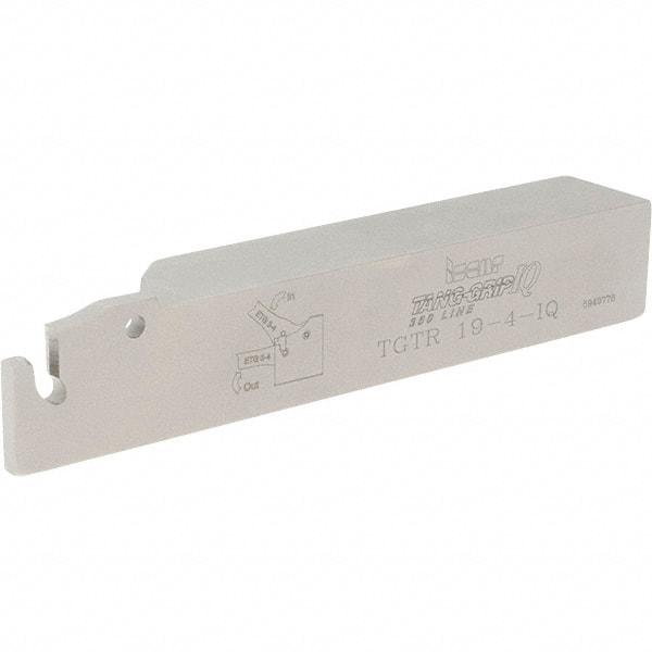Iscar - External Thread, 1" Max Depth of Cut, 3.7mm Min Groove Width, 5" OAL, Right Hand Indexable Grooving Cutoff Toolholder - 3/4" Shank Height x 3/4" Shank Width, TAG Insert Style, TGT Toolholder Style, Series Tang-Grip - USA Tool & Supply