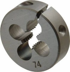 OSG - #12-28 UNF High Speed Steel Round Adjustable Die - USA Tool & Supply