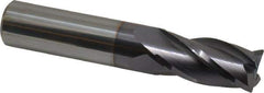 Niagara Cutter - 5/8", 4 Flute, Single End, Solid Carbide, 0.03" Corner Radius End Mill - 3-1/2" OAL, 30° Helix, Right Hand Flute, 1-1/4" LOC, Right Hand Cut - USA Tool & Supply