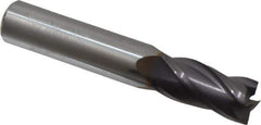 Niagara Cutter - 1/2", 4 Flute, Single End, Solid Carbide, 0.015" Corner Radius End Mill - 3" OAL, 30° Helix, Right Hand Flute, 1" LOC, Right Hand Cut - USA Tool & Supply