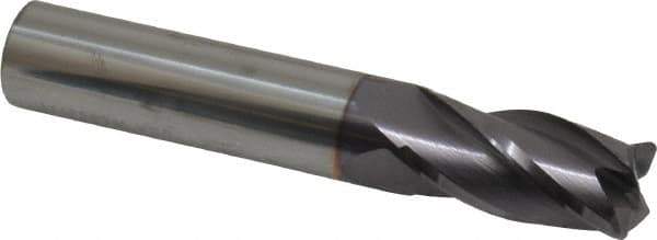 Niagara Cutter - 1/2", 4 Flute, Single End, Solid Carbide, 0.045" Corner Radius End Mill - 3" OAL, 30° Helix, Right Hand Flute, 1" LOC, Right Hand Cut - USA Tool & Supply
