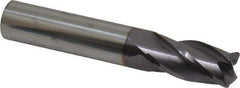 Niagara Cutter - 1/2", 4 Flute, Single End, Solid Carbide, 0.045" Corner Radius End Mill - 3" OAL, 30° Helix, Right Hand Flute, 1" LOC, Right Hand Cut - USA Tool & Supply