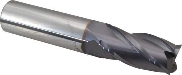 Niagara Cutter - 3/4", 4 Flute, Single End, Solid Carbide, 0.015" Corner Radius End Mill - 4" OAL, 30° Helix, Right Hand Flute, 1-1/2" LOC, Right Hand Cut - USA Tool & Supply