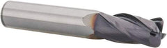 Niagara Cutter - 1/2", 4 Flute, Single End, Solid Carbide, 0.09" Corner Radius End Mill - 3" OAL, 30° Helix, Right Hand Flute, 1" LOC, Right Hand Cut - USA Tool & Supply