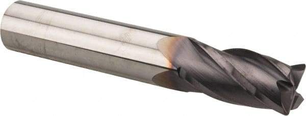 Niagara Cutter - 1/2", 4 Flute, Single End, Solid Carbide, 0.03" Corner Radius End Mill - 3" OAL, 30° Helix, Right Hand Flute, 1" LOC, Right Hand Cut - USA Tool & Supply