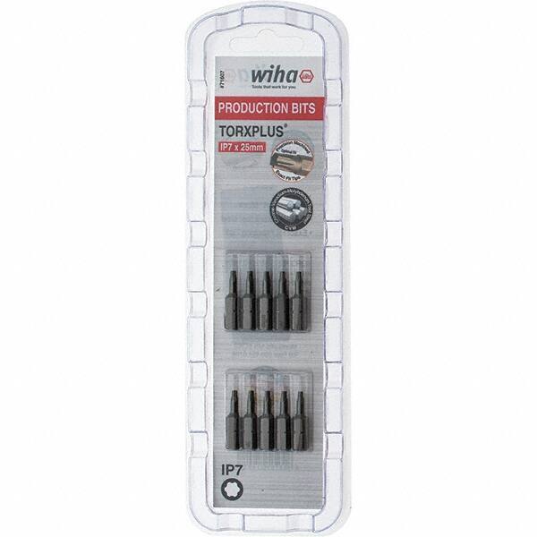 Wiha - 1/4" Drive IP7 Torx Plus Screwdriver Bit - 1" OAL, Insert Bit - USA Tool & Supply