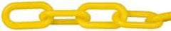 PRO-SAFE - 100' Long x 2" Wide Plastic Chain - Yellow - USA Tool & Supply