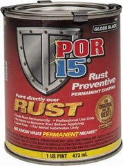 POR-15 - 1 Pint, Black, Rust Preventative Paint - Comes in Can - USA Tool & Supply