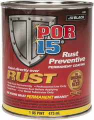 POR-15 - 1 Pint, Semi Gloss Black, Rust Preventative Paint - Comes in Can - USA Tool & Supply