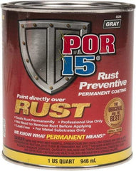 POR-15 - 1 Quart, Gray, Rust Preventative Paint - Comes in Can - USA Tool & Supply