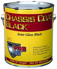 POR-15 - Semigloss Black Automotive Topcoat - 1 Gal Can with Handle - USA Tool & Supply