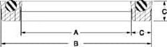 Value Collection - 8" Inside Diam x 9" Outside Diam Lip Seal - Standard - 1/2" High, Polyurethane - USA Tool & Supply