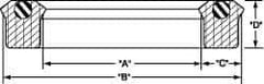 Value Collection - 5" Inside Diam x 5-3/4" Outside Diam Lip Seal Type B - 5/8" High, Polyurethane - USA Tool & Supply