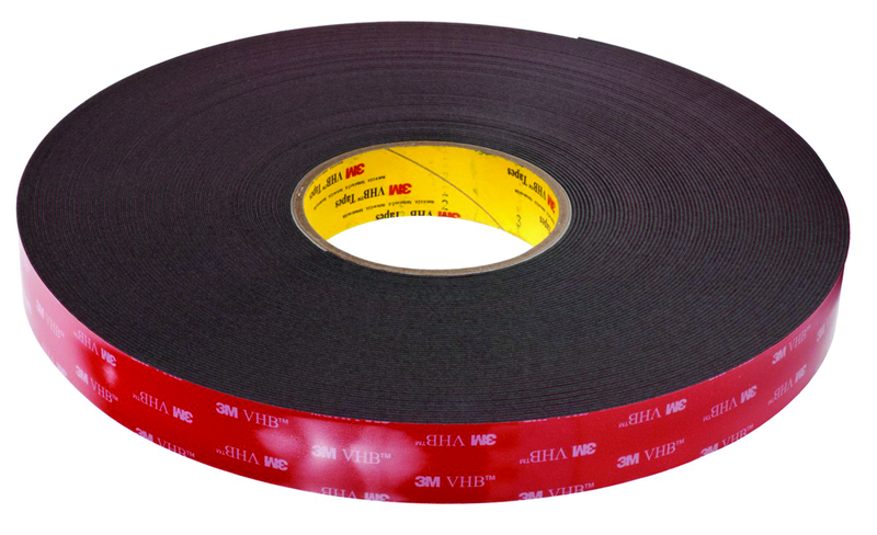 List 5952 1" x 36 yds VHB Acrylic Foam Tape - Black - USA Tool & Supply