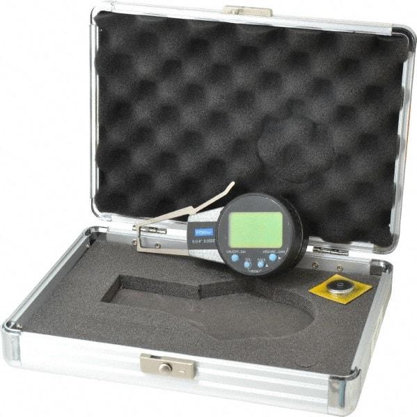 Fowler - 0 to 0.4 Inch, Outside Electronic Caliper Gage - 0.0005 Inch Resolution, 0.0008 Inch Accuracy, 357 Battery - USA Tool & Supply