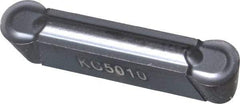 Kennametal - 0400M0R GMP Grade KC5010, 4mm Cutting Width Carbide Grooving Insert - 3.4mm Max Depth of Cut, Neutral, 0.0787" Corner Radius, TiAlN Finish - USA Tool & Supply