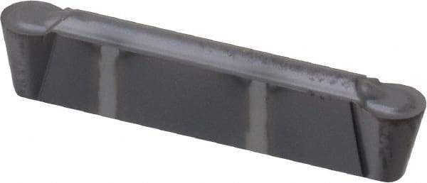 Kennametal - 0300M0R GMP Grade KC5010, 3mm Cutting Width Carbide Grooving Insert - 2.5mm Max Depth of Cut, Neutral, 0.0591" Corner Radius, TiAlN Finish - USA Tool & Supply