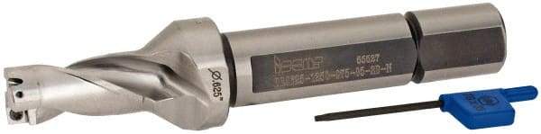 Iscar - 1-1/4" Max Drill Depth, 2xD, 5/8" Diam, Indexable Insert Drill - 3/4" Shank Diam, Straight Shank - USA Tool & Supply