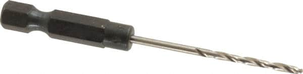 Cle-Line - 5/64" High Speed Steel, 118° Point, Hex Shank Maintenance Drill Bit - USA Tool & Supply