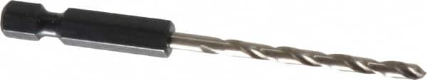 Cle-Line - 1/8" High Speed Steel, 118° Point, Hex Shank Maintenance Drill Bit - USA Tool & Supply