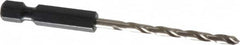 Cle-Line - 1/8" High Speed Steel, 118° Point, Hex Shank Maintenance Drill Bit - USA Tool & Supply