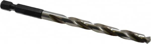 Cle-Line - 1/4" High Speed Steel, 118° Point, Hex Shank Maintenance Drill Bit - USA Tool & Supply